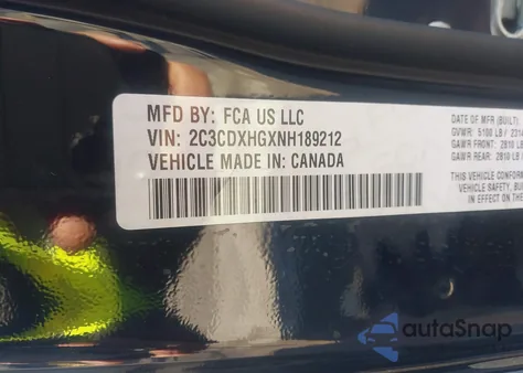 2022 Dodge Charger Gt Rwd from USA, damaged, VIN 2C3CDXHGXNH189212